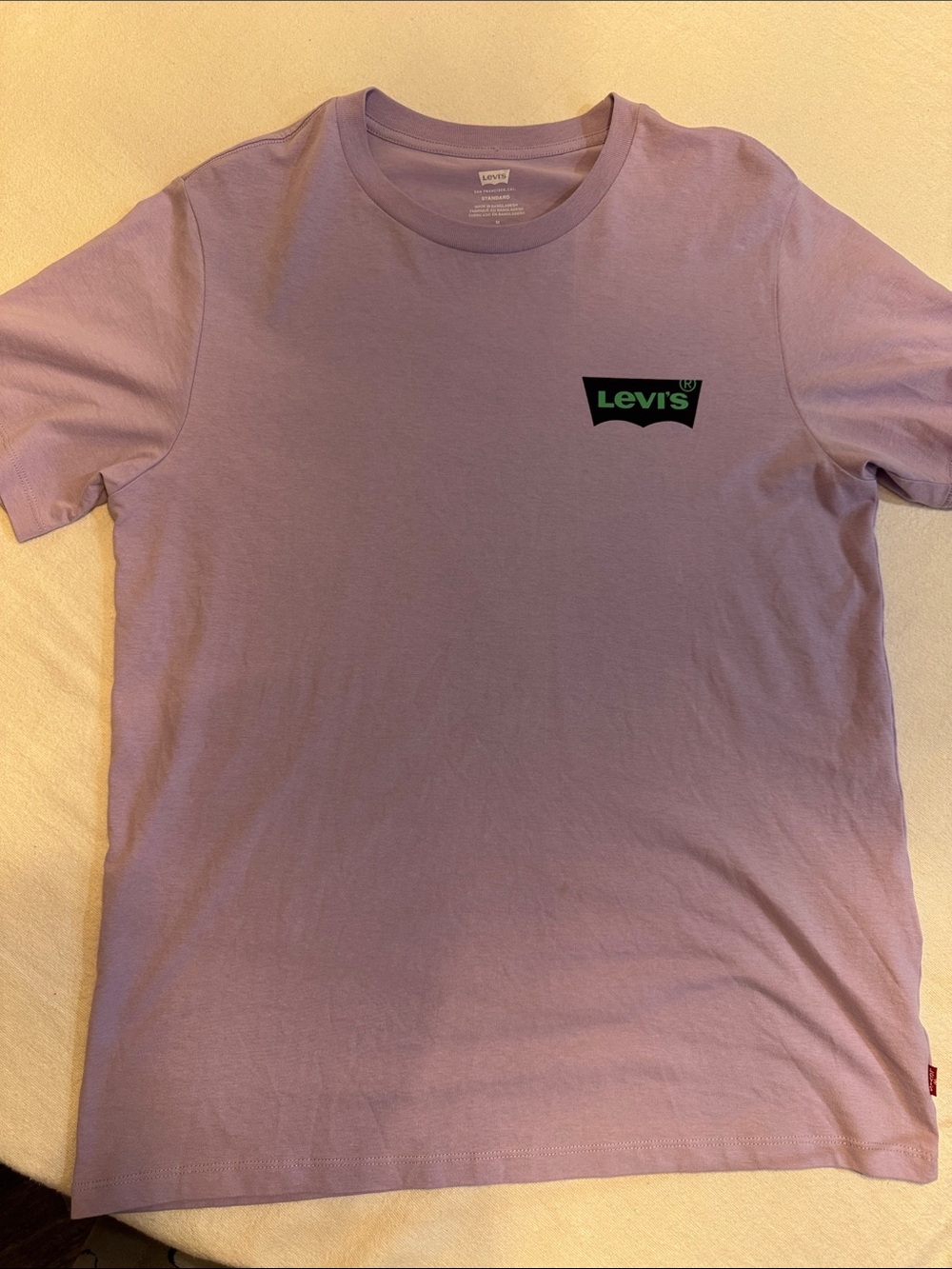 Levi's Lavender Short Sleeve Crew Neck Tee with Chest Logo